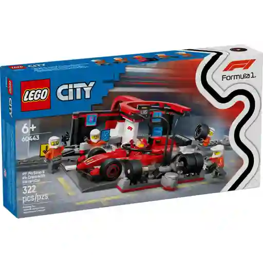 Set Construcción Parada Boxes de F1 y Equipo de Mecánicos Lego