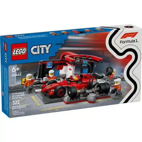 Set Construcción Parada Boxes de F1 y Equipo de Mecánicos Lego