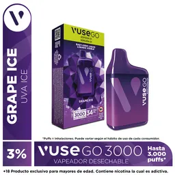 Vuse Go Vapeador Grape Ice 3000 Puffs