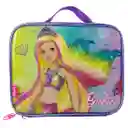 Lonchera Barbie Para Niña Fondo Morado, Rosado, Verde Y Fucsia