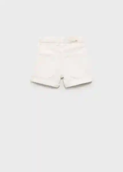 Short Chip Blanco Talla 12 Niñas Mango