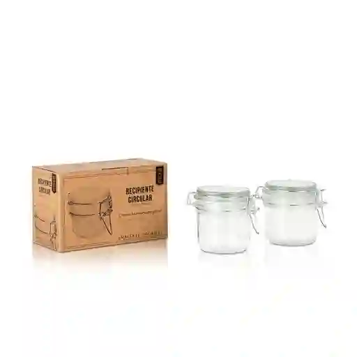 Ambiente Gourmet Set Recipiente Circular 200 mL