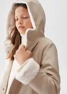 Abrigo Snow5 Beige Talla 09 Niña Mango