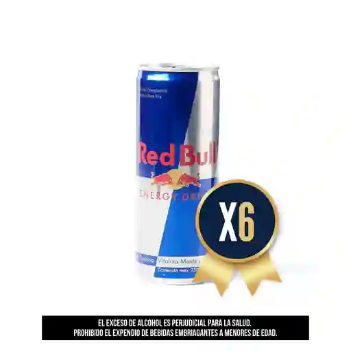 Bebida Energizante Red Bull 250 Ml Combo X 6