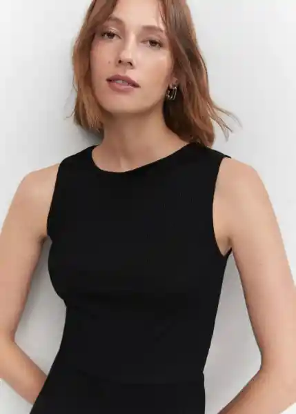 Vestido Caldera-A Negro Talla M Mujer Mango