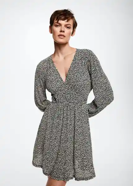 Vestido Lacasa Crudo Talla L Mujer Mango