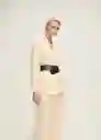 Pantalón Brera Vainilla Talla 38 Mujer Mango