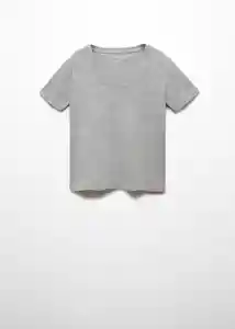 Camiseta Chalapi Gris Medio Vigoré Talla 18 Mujer Mango