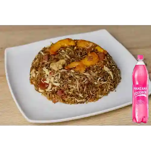 Combo Arroz Chino + Postobón Manzana 1.5 L