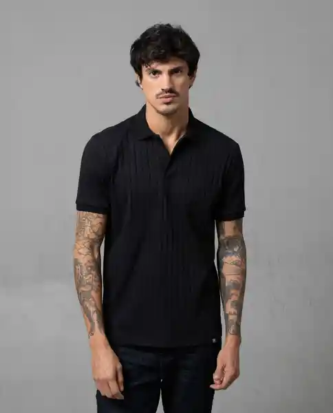 Camisa Tipo Polo Hombre Negro Talla M 191G001 Rifle