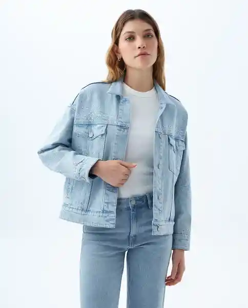 Chaqueta Mujer Azul Talla L 329f003 Americanino