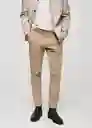 Pantalón Prato Beige Talla 38 Hombre Mango