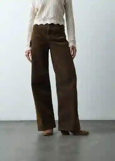 Jean Mujer Café Barbecho Oscuro Talla 8 492G088 Naf Naf