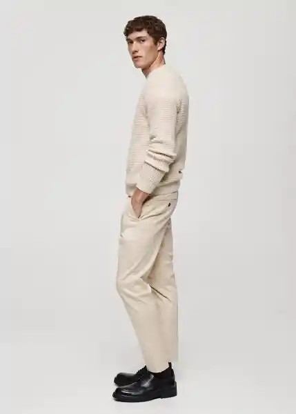 Pantalón Prato Piedra Talla 38 Hombre Mango
