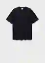 Camiseta Liman Navy Talla M Hombre Mango