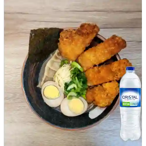 Combo Ramen Katsu Cerdo + Cristal Sin Gas 600 ml