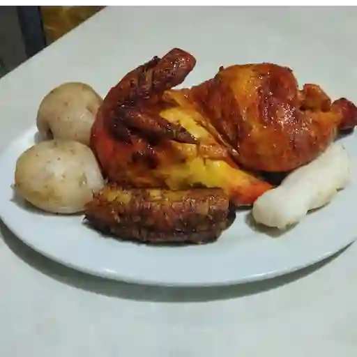 Medio pollo asado