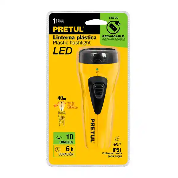 Pretul Linterna Recargable de Led 10 Lúmenes