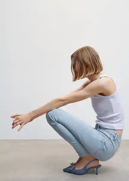 Pantalón Jean Soho Tejano Claro Talla 32 Mujer Mango