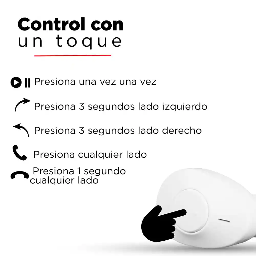 Miniso Audífonos Inalámbricos Tws Con Tapón de Rosca M1 Blanco