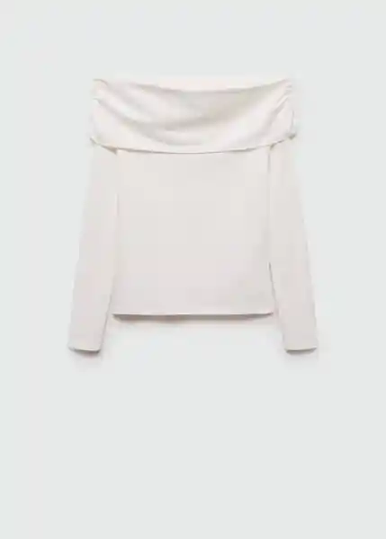 Camiseta Shoulder Offwhite Talla 21 Niñas Mango