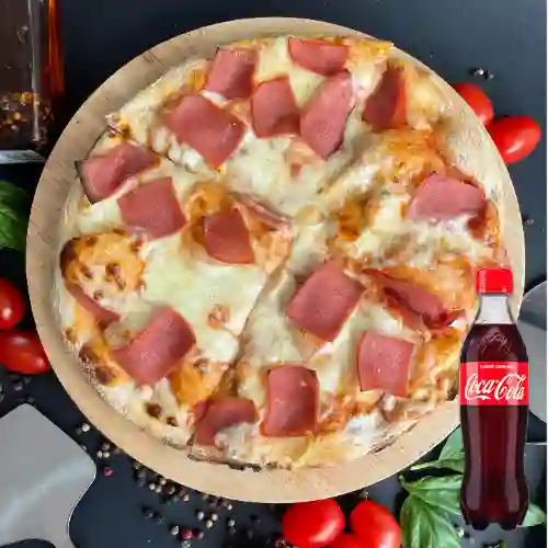 Cmb pizza jamónqueso+cocacola orig 400ml