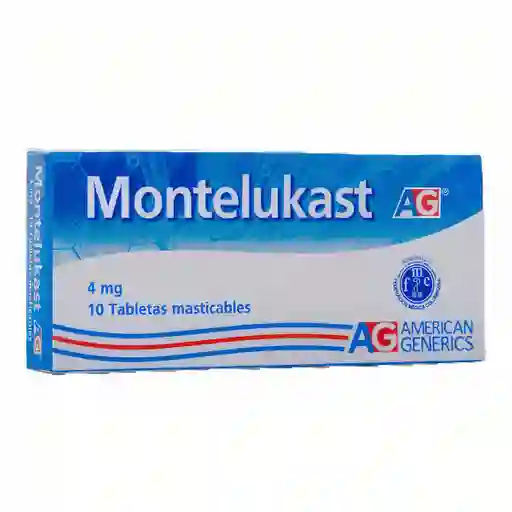 American Generics Montelukast Tabletas Masticables (4 mg)