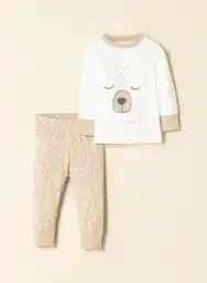 Pijama Manga Larga 5T - Beige 13