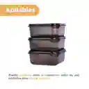 Contenedor Para Alimentos Negro 650 mL Miniso