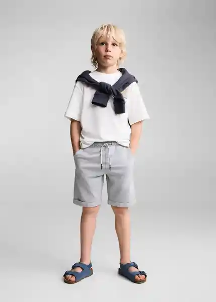 Bermuda Asier6 Gris Talla 12 Niños Mango