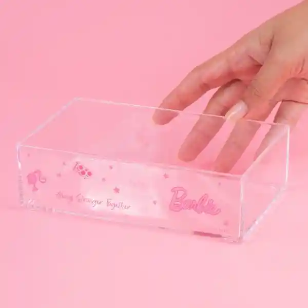 Caja de Almacenamiento Transparente Apilable Barbie Miniso