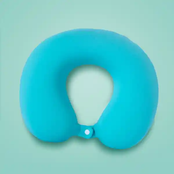 Almohada Viaje Cuello Espuma Viscoelástica Verde Miniso