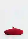 Gorro Beret Rojo Talla 99 Mujer Mango