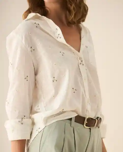 Camisa Blanco Celaje Claro Talla L 113G010 Esprit