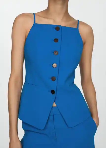 Chaleco Igu Azul Talla XS Mujer Mango