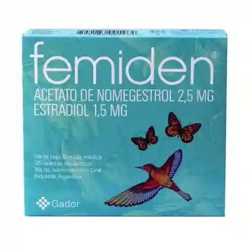 Femiden Anticonceptivo (2.5 mg/1.5 mg) Tabletas Recubiertas