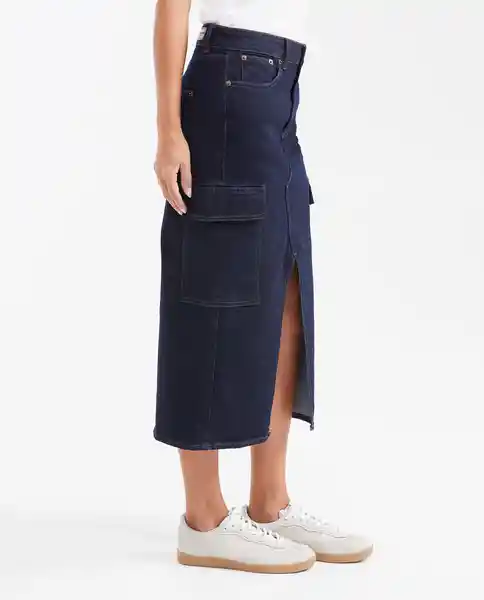 Falda Cargo Femenino Azul Clasico Oscuro Talla 10 Chevignon