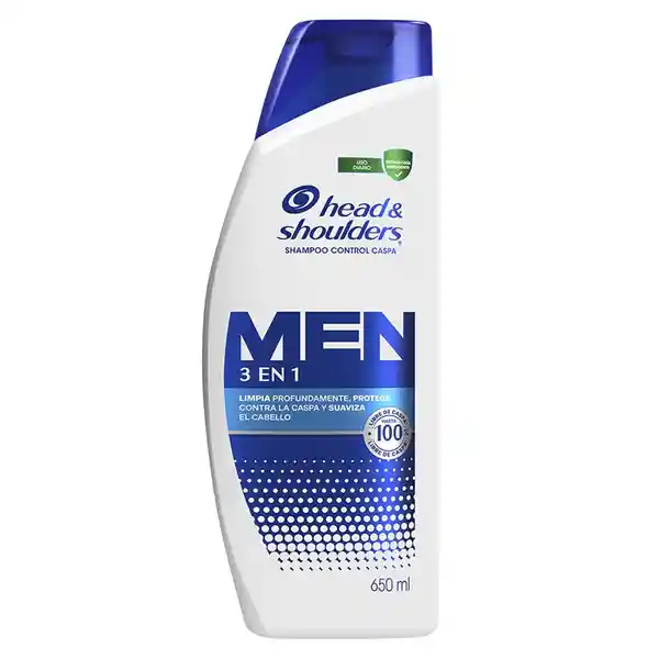 Head & Shoulders Shampoo 3 en 1 Men 650 mL