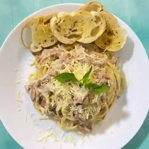 Pasta Carbonara+bebida