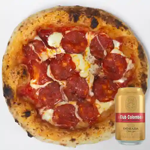 Combo Pizza Chorizo Vela + Club col. Dorada Lta 330ml