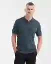 Camiseta Tejida Polo Canale Verde Selva Ultraoscuro L Chevignon