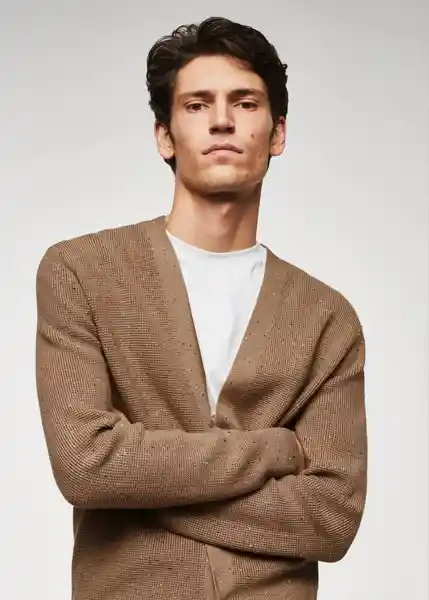 Saco Cardigan Nizac Camel Talla S Hombre Mango