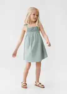 Vestido Linda Verde Talla 72 Niña Mango