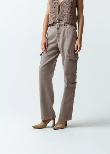 Pantalón Mujer Gris Fungi Medio 8 431G362 Naf Naf