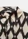 Camisa Rombus Crudo Talla S Mujer Mango