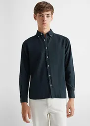 Camisa Garment Marino Talla 19 Teen Niños Mango
