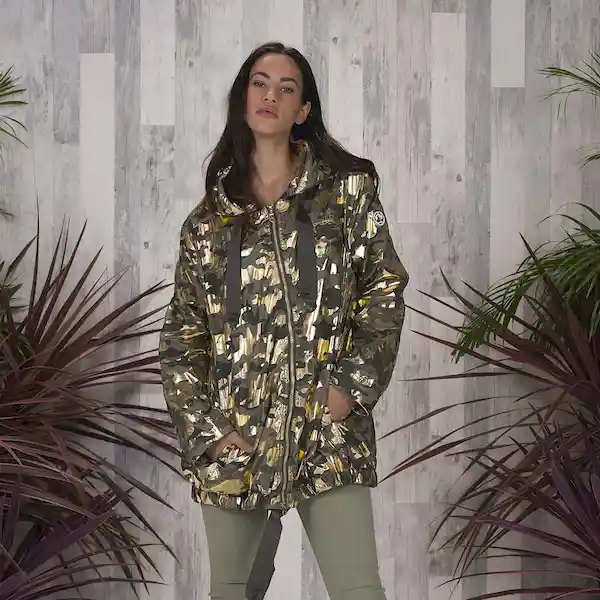 Inkanta Chaqueta Larga París Camo Dorado Talla L