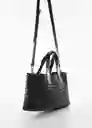 Bolso M Gardenia Negro Talla 99 Mujer Mango