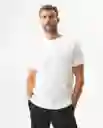 Camiseta Racing Fabric Masculino Blanco Claro Talla L Chevignon