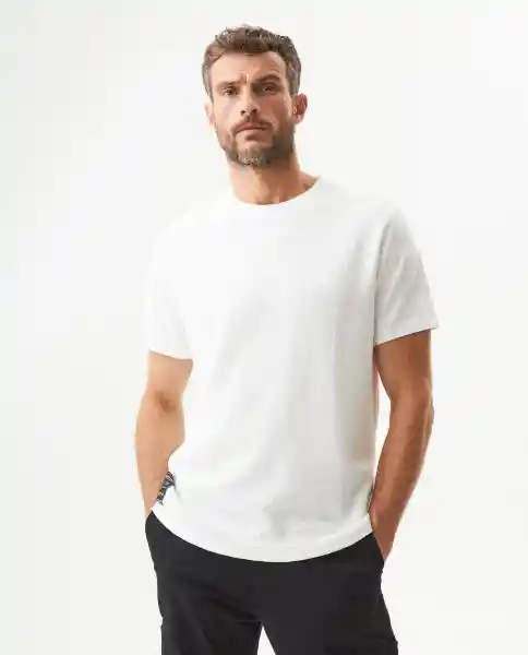 Camiseta Racing Fabric Masculino Blanco Claro Talla L Chevignon